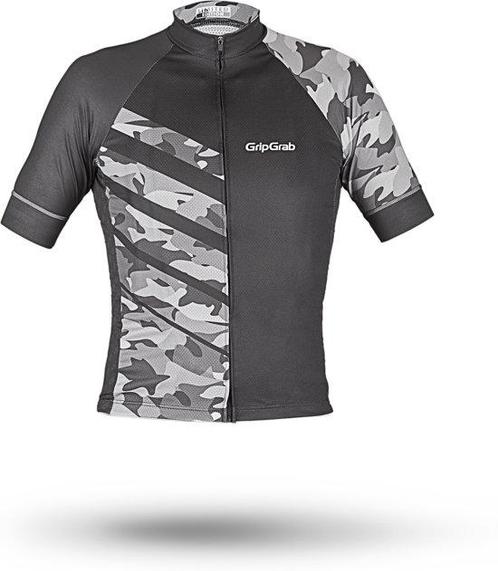 GripGrab Race Jersey Mens Fietsshirt - Grijs Camo - Maat XS, Sport en Fitness, Wielrennen, Verzenden