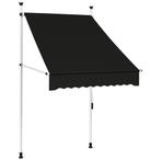 vidaXL Luifel handmatig uittrekbaar 100 cm antraciet, Tuin en Terras, Zonneschermen, Verzenden, Nieuw