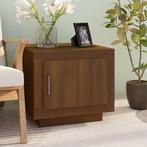 vidaXL Salontafel 51x50x45 cm bewerkt hout bruin eikenkleur, 50 tot 100 cm, Verzenden, Nieuw, 50 tot 100 cm