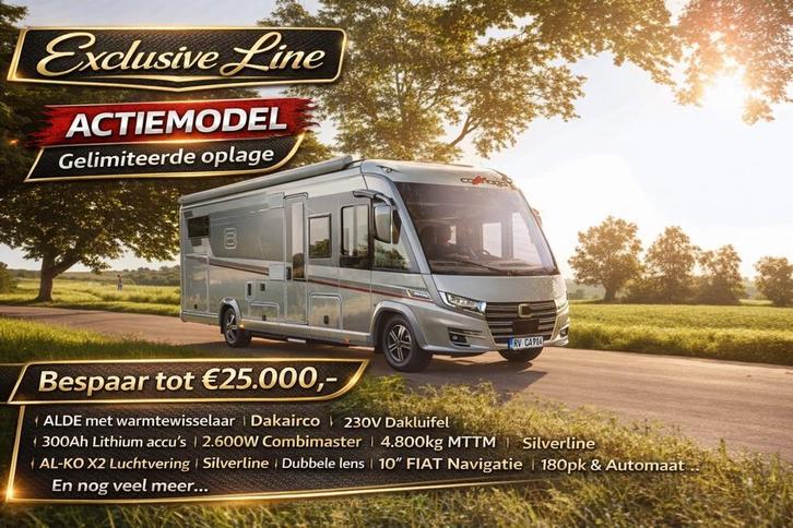Carthago Chic E-Line EXCLUSIVE LINE actiemodellen 2026 NIEUW, Caravans en Kamperen, Campers, Automaat, L-zit, Diesel, tot en met 5