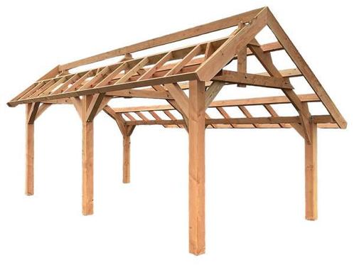 Veiling - Traditionele Douglas kapschuur 560x360x325 cm, Tuin en Terras, Overkappingen, Nieuw