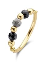 Casa Jewelry Ring Nero S 54 - Zilver - Goud Verguld, Nieuw, Verzenden
