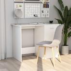 vidaXL Bureau 100x50x76 cm bewerkt hout wit, Huis en Inrichting, Bureaus, Verzenden, Nieuw