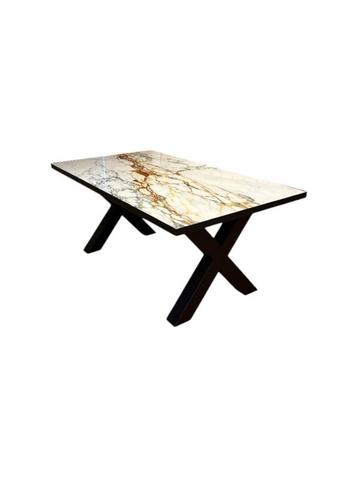 EETTAFEL Marmerlook (wit/bruin) beschikbaar voor biedingen