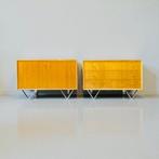 Kabinet - Hout, Metaal - Profiel-paneelgroep - Twee commodes