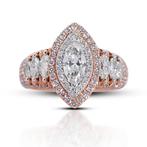 Ring - 18 karaat Roségoud - 3.60ct. tw. Diamant (Natuurlijk), Sieraden, Tassen en Uiterlijk, Ringen, Nieuw