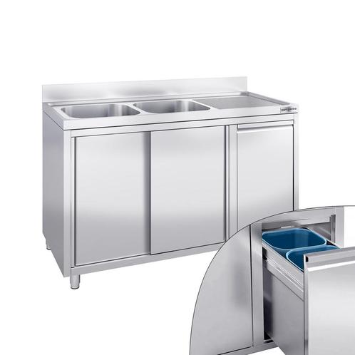 GGM Gastro | Spoelbakkast - 1400x700mm - met vuilnisbak & 2, Zakelijke goederen, Horeca | Keukenapparatuur, Nieuw in verpakking
