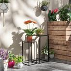 TRUUSK Set Van 2 Plantenstandaarden, Plantenkrukken Met Stal, Verzenden, Nieuw