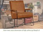 Leren fauteuil Hope - Vintage Cognac (cognac), Huis en Inrichting, Fauteuils, Nieuw, Ophalen of Verzenden, Eigentijds, Industrieel, Modern, Scandinavisch