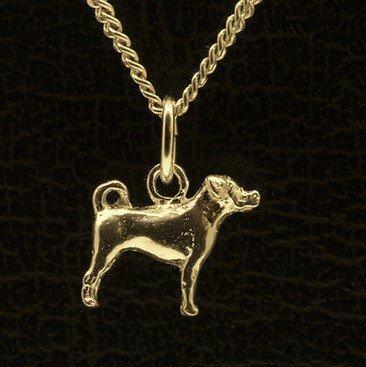 Gouden Appenzeller Sennenhond ketting hanger - klein, Sieraden, Tassen en Uiterlijk, Kettinghangers, Verzenden