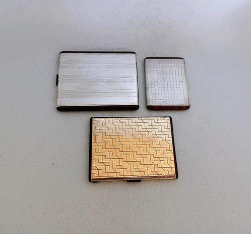 3 Art Deco - Doos - .800 zilver, .925 zilver, Vermeille, Antiek en Kunst, Antiek | Goud en Zilver