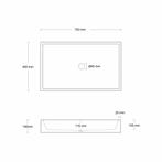 Opzet Wastafel  Immissio Beton 70x45x15 cm ( 6 Kleuren), Doe-het-zelf en Verbouw, Sanitair, Ophalen of Verzenden, Nieuw