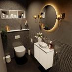 MONDIAZ FOWY toiletmeubel 60cm kleur talc. Waskom positie, Ophalen of Verzenden, Nieuw, Bad