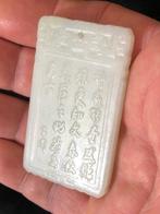 hanger, strijders en kalligrafie - Nefriet Jade - China -, Antiek en Kunst