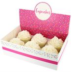 Culpitt Cupcake Doos/Display Sprinkles 24x16,7x7,7cm 20st.**, Hobby en Vrije tijd, Taarten en Cupcakes maken, Nieuw, Verzenden