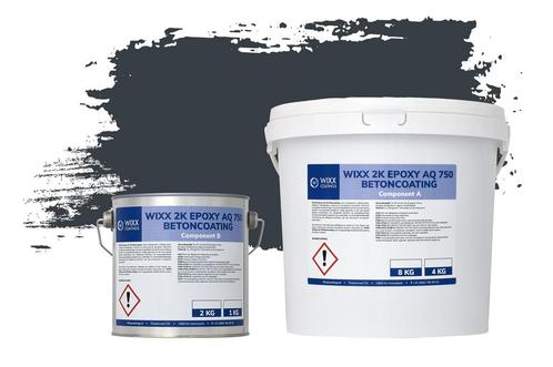Wixx 2K Epoxy AQ 750 Betoncoating RAL 7016 | Antracietgrijs, Doe-het-zelf en Verbouw, Verf, Beits en Lak, Verf, Grijs, Nieuw, Verzenden