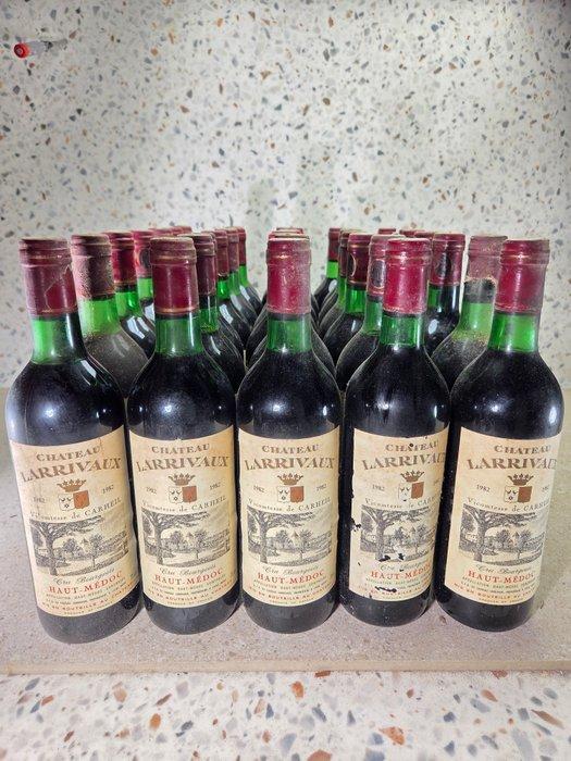1982 Chateau Larrivaux - Haut-Médoc - 35 Flessen (0.75, Verzamelen, Wijnen