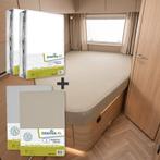 Textielpakket Frans bed - 2 moltons en 2 hoeslakens - rechts, Eenpersoons, Verzenden, Nieuw, Wit