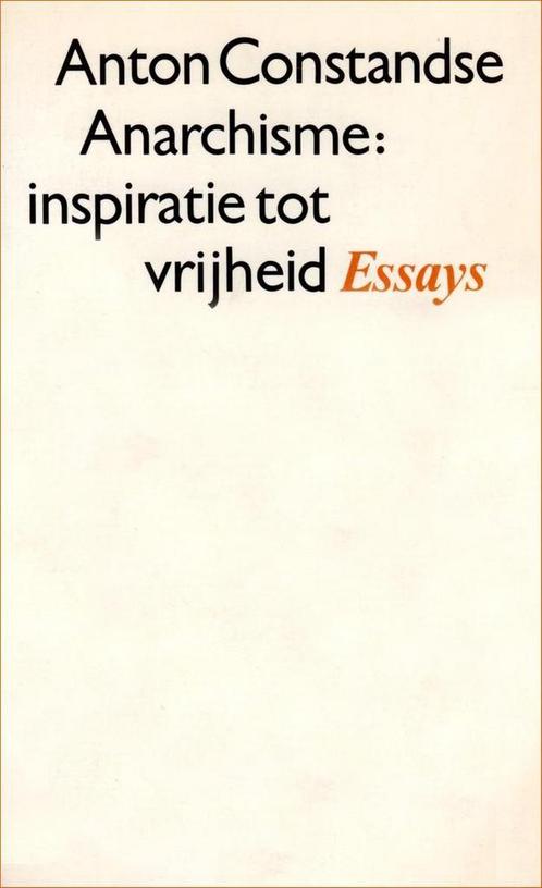 Anarchisme inspiratie tot vrijheid 9789029011419 Constandse, Boeken, Literatuur, Gelezen, Verzenden
