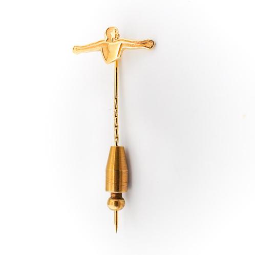 Gouden reversspeld, dasspeld | Akzonobel (vintage) (vintage), Sieraden, Tassen en Uiterlijk, Broches, Overige kleuren, Gebruikt