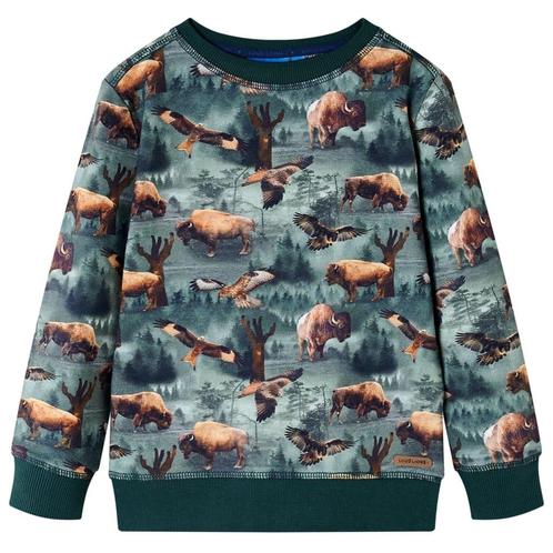 vidaXL Kindertrui 92 donkergroen, Kinderen en Baby's, Kinderkleding | Overige, Nieuw, Verzenden