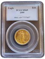 Gouden American Eagle 1/4 oz 1999 PCGS MS69 gecertificeerd, Postzegels en Munten, Munten | Amerika, Goud, Losse munt, Verzenden