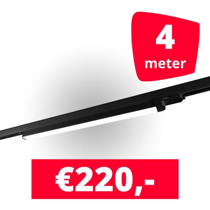 2x LED Railverlichting TL Linear 120 cm Black spots + 4M, Zakelijke goederen, Kantoor en Winkelinrichting | Winkel en Inventaris
