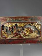 Bas relief - Hout - China - Qing Dynastie (1644-1911), Antiek en Kunst