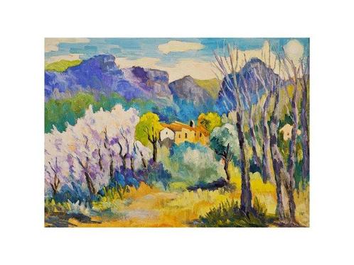 École Fauviste (XX) - Paysage de printemps, Antiek en Kunst, Kunst | Schilderijen | Klassiek