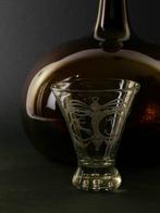 18th Century - Bokaal - Glas - Deer en Anchor gravure, Antiek en Kunst
