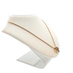 Gouden slangenschakel ketting met robijnen | 42,5 cm, Sieraden, Tassen en Uiterlijk, Kettingen, Gebruikt, Overige kleuren, Ophalen of Verzenden