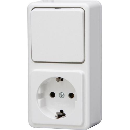 KOPP - Wandcontactdoos - Standard - Opbouw - 1-voudig, Doe-het-zelf en Verbouw, Elektra en Kabels, Nieuw, Ophalen of Verzenden