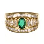 Ring - 18 karaat Geel goud - 1.66ct. tw. Smaragd - Diamant, Nieuw