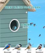 Vogelhuisje met camera - Met geluid - Vogelcamera - Hout, Verzenden, Nieuw