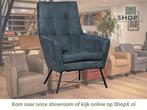 Leren fauteuil Proud - Kenia Denim (blauw), Nieuw, Ophalen of Verzenden, 75 tot 100 cm, Industrieel, Modern