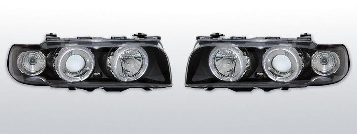 Koplampen Angel Eyes |BMW 7 Series E38 1994-1998 |zwart, Auto-onderdelen, Verlichting, Nieuw, BMW, Verzenden