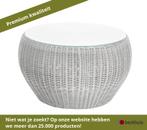 Stern Anny bijzettafel rotan met glasplaat - Wit, Ophalen of Verzenden, Nieuw, Overige materialen