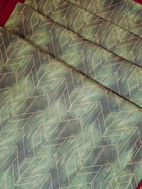 Art Deco Stof Origineel Mid Century -300x280cm- Geometrisch, Antiek en Kunst, Antiek | Kleden en Textiel