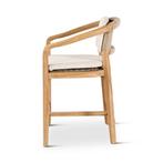 Barkruk Elisa | teak naturel | beige weving | incl kussens.., Verzenden, Nieuw