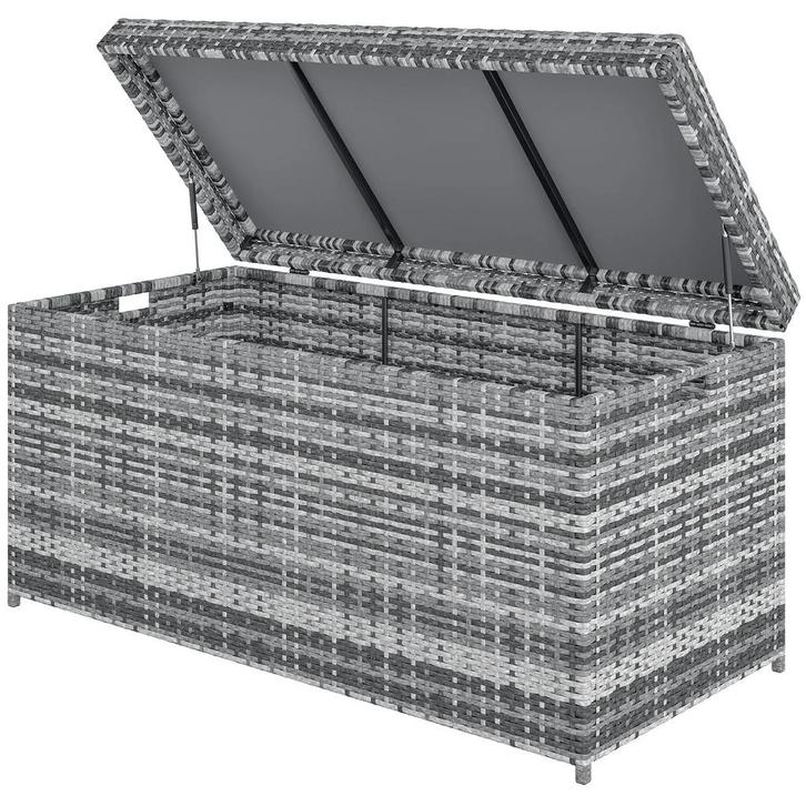 TRUUSK Rattan Kussenbox 380L - Weerbestendig - Met Deksel -, Tuin en Terras, Overige Tuin en Terras, Nieuw, Verzenden