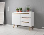 Dressoir Nebraska - Wit - Eiken - 107 cm, Huis en Inrichting, Kasten | Dressoirs, Nieuw, 25 tot 50 cm, 100 tot 150 cm, Modern