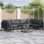 vidaXL Tuin Sofa Set Antraciet Staal, Tuin en Terras, Tuinsets en Loungesets, Verzenden, Nieuw, Rvs