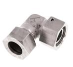 M30x2 x 22L RVS Verstelbaar L-Fitting 90graden met, Verzenden, Nieuw