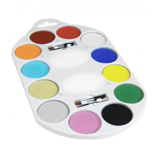 Schmink set met 12 kleuren - Schmink, Hobby en Vrije tijd, Feestartikelen, Verzenden