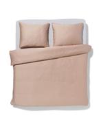 HEMA Dekbedovertrek satijn 240x200/220 effen taupe van sale, Verzenden, Nieuw