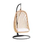 *WOONWINKEL* Kave Home Ekaterina Rotan Hangstoel Met Grijze, Tuin en Terras, Verzenden, Nieuw, Rotan