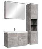Badkamermeubel Set Paso 80 x 40 cm Beton Grijs Badmeubel, Huis en Inrichting, Badkamer | Badkamermeubels, Verzenden, Nieuw, Wastafelkast