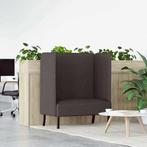 vidaXL Hoge Rug Bank Donkerbruin 109 x 56 x 121 cm Stof, Huis en Inrichting, Banken | Bankstellen, Verzenden, Nieuw, Stof, Minder dan 150 cm