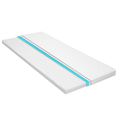 vidaXL Topmatras ei-profiel 6 cm koudschuim 100x200 cm, Huis en Inrichting, Slaapkamer | Beddengoed, Wit, Nieuw, Verzenden