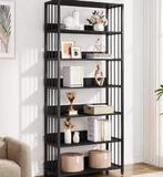 Industriële Boekenkast met 6 Planken – Hout & Metaal, Verzenden, Nieuw